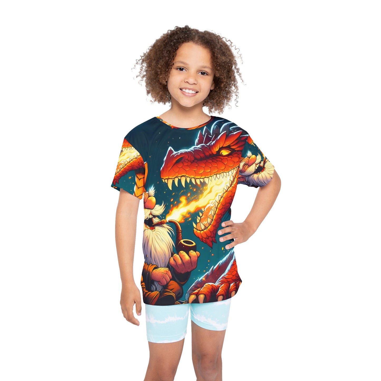 قميص رياضي | للأطفال | خيال الساحر والتنين | مواجهة سحرية