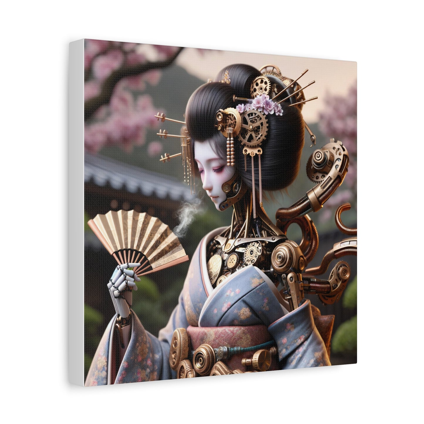 Canvas | Mat | Steampunk | Cyberpunk | Geisha Robot