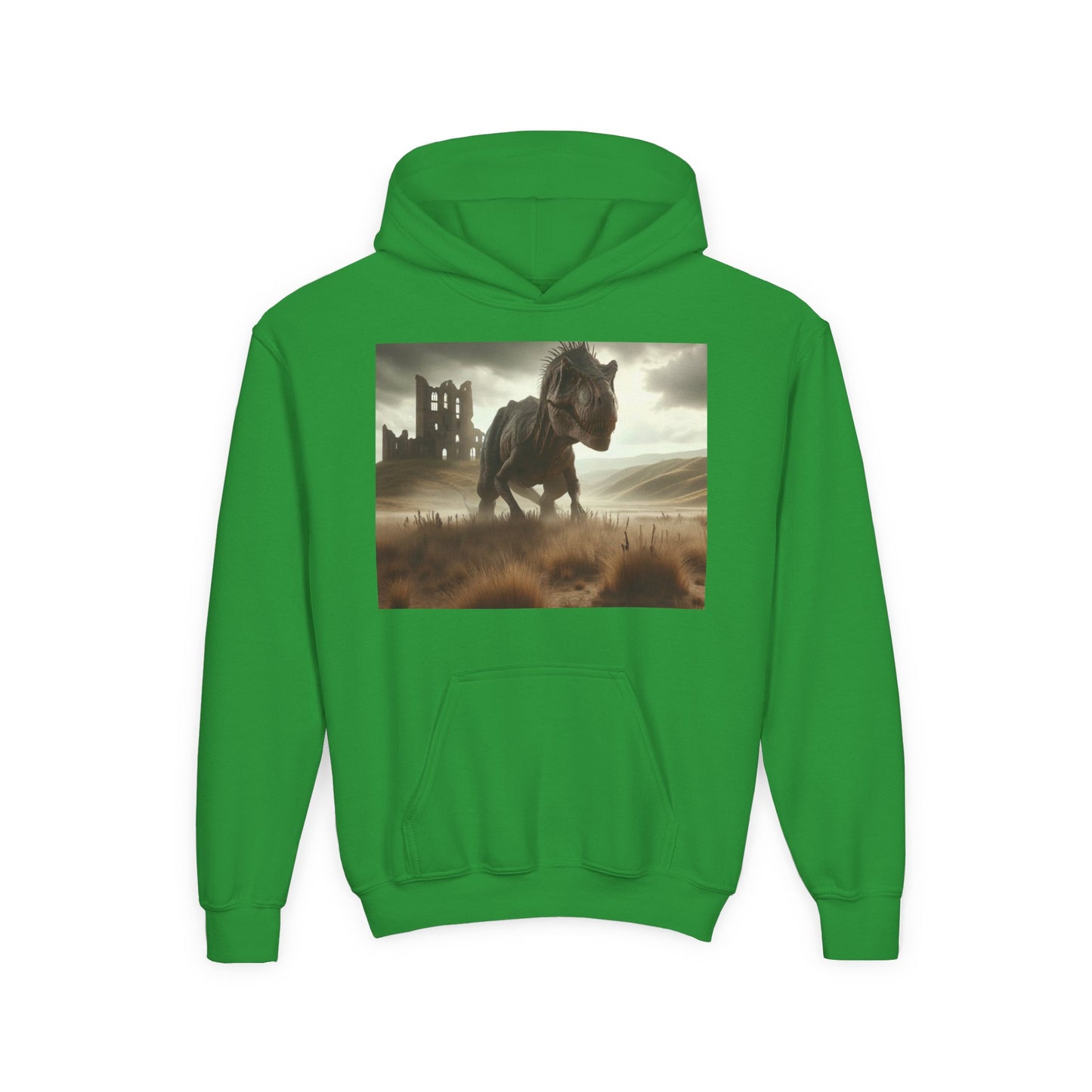 Felpa | Ragazzi | Con cappuccio | Misto pesante | Paleofinzione | Dinosauri Preistorici | T-Rex