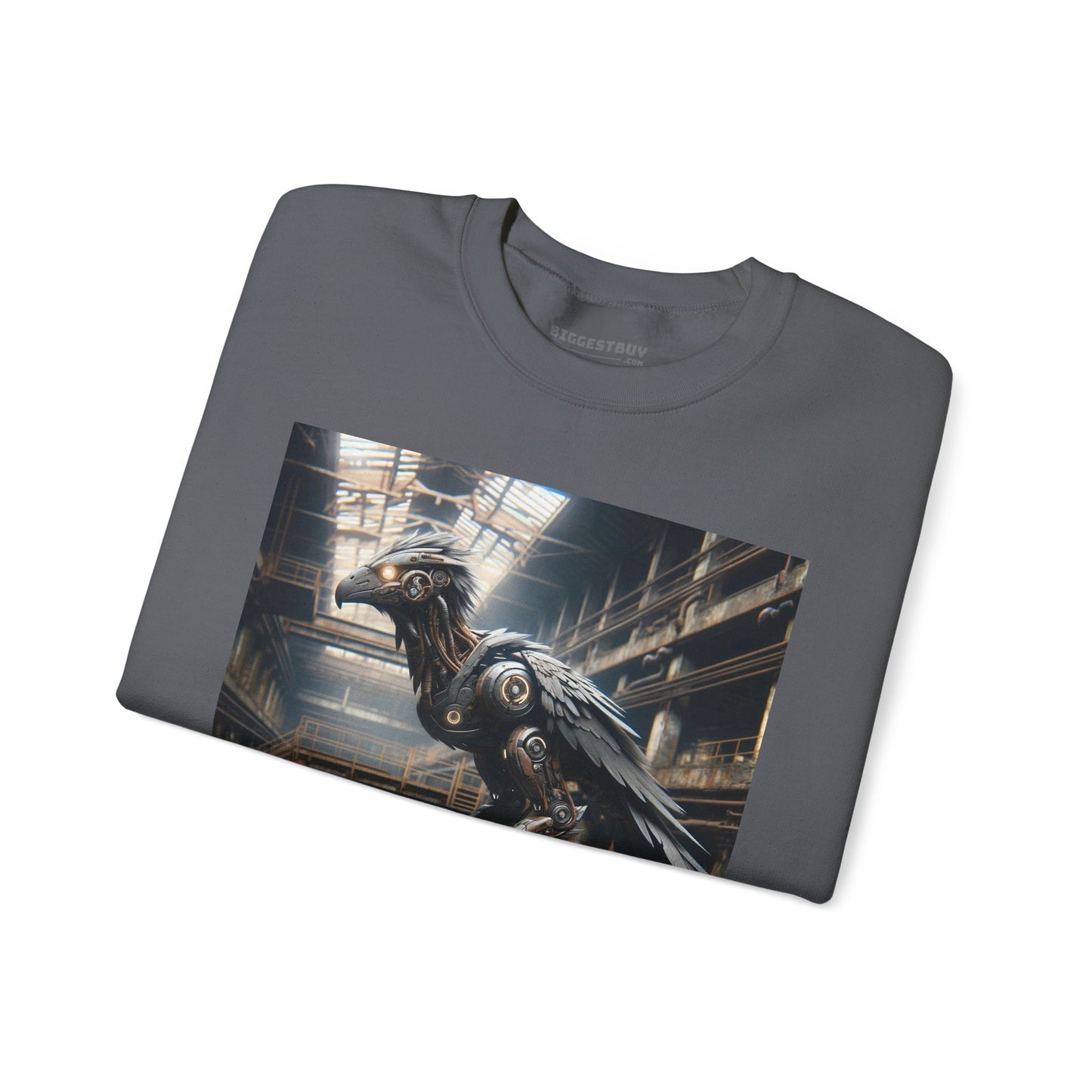 Felpa | Unisex | Girocollo | Misto pesante | Steampunk Post-Apocalittico | Corvo Meccanico