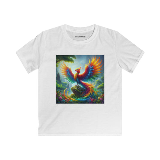 Tシャツ | キッズTシャツ | ソフトスタイル | 神秘画 | 転生火鳥伝説 | 虹色鳳