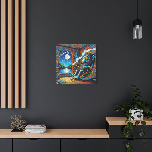 Leinwand | Matt | Psychedelische Kunst | Traumreise | Wolf