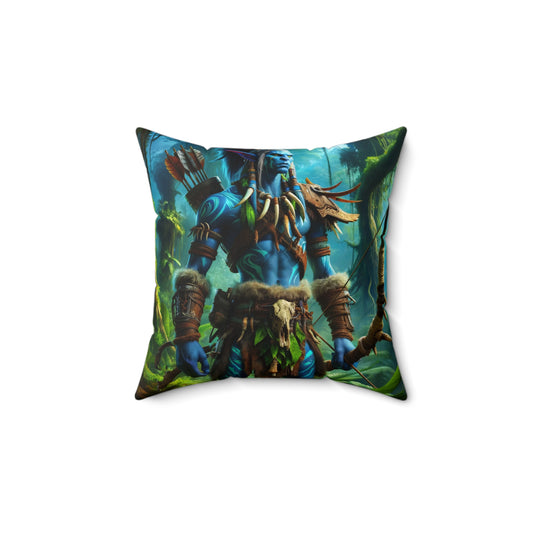 Pillow | Polyester | Square | Tribal Fantasy | Wood Elf Warrior