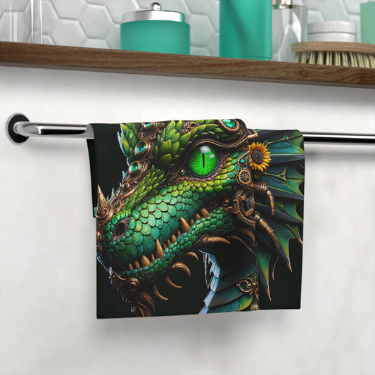Towel | Face Towel | Steampunk Fantasy | Dragon Head