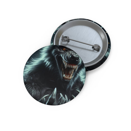 Button | Pin Button | Pin-Back | Dark Fantasy | Lycanthrope | Werewolf