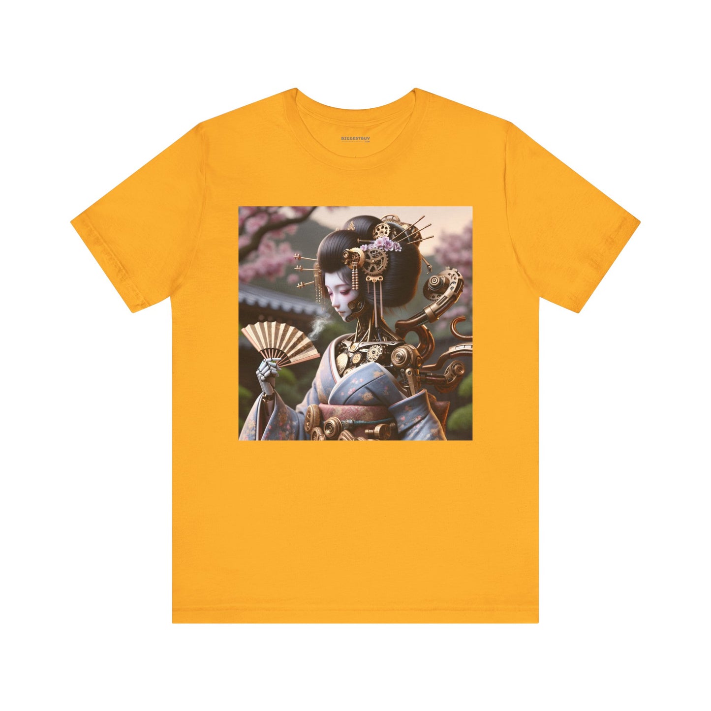 Tシャツ | ユニセックス | ジャージーTシャツ | 半袖 | スチームパンク | サイバーギーシャ | ロボット芸者