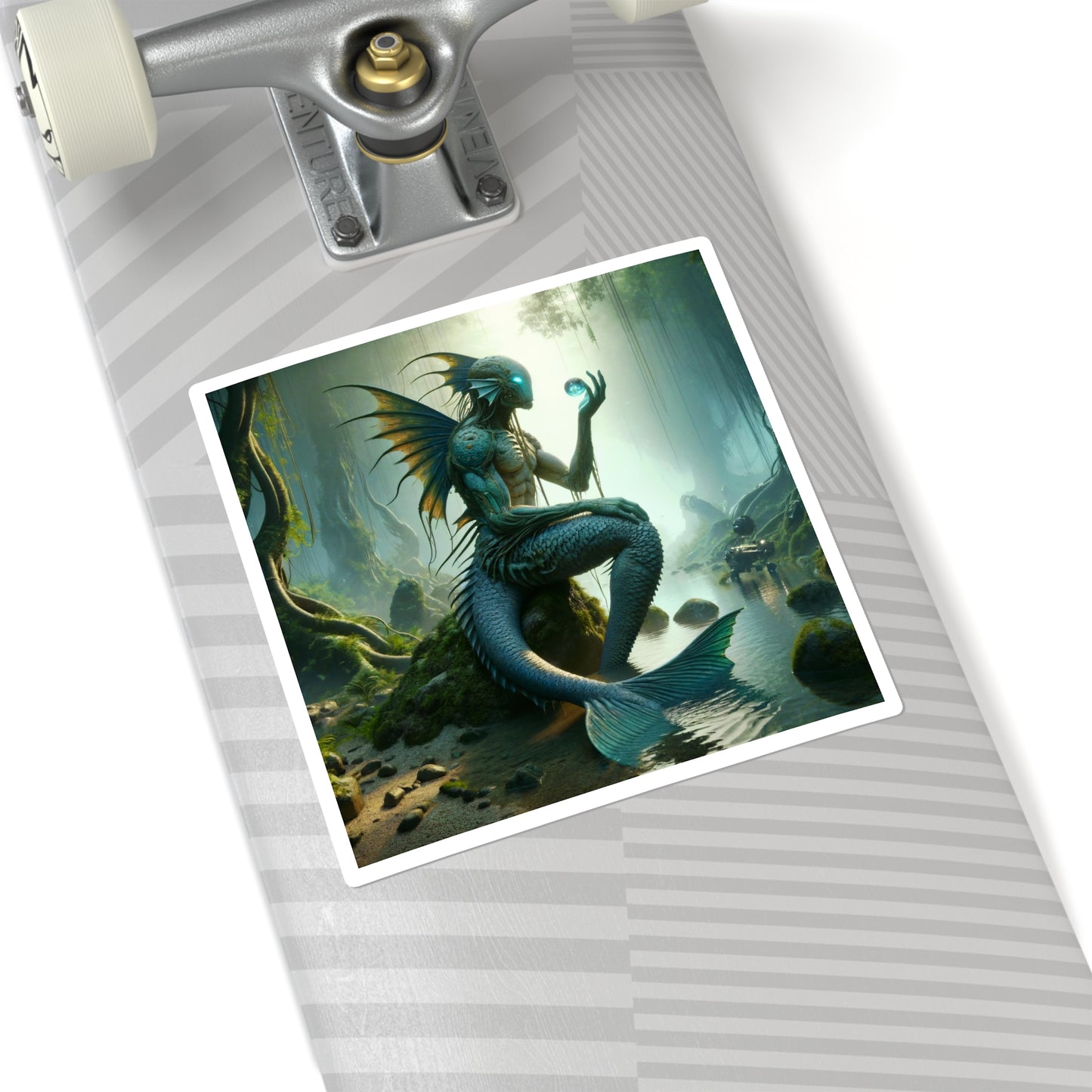 سٹیکر | مربع | آبی خیالی | ووڈیانوی | پانی کا روح