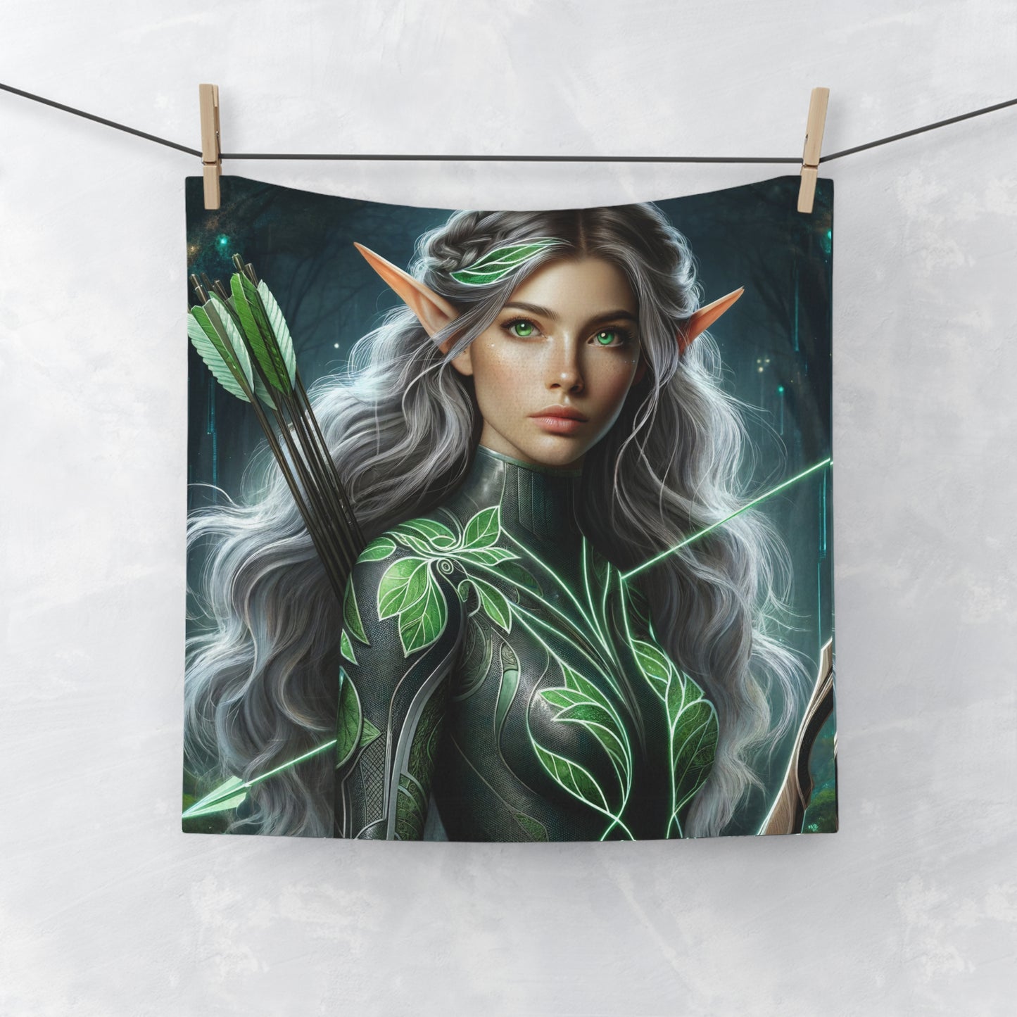 تولیہ | چہرے کا تولیہ | جنگلی الف آرچر | فینٹسی آرٹ