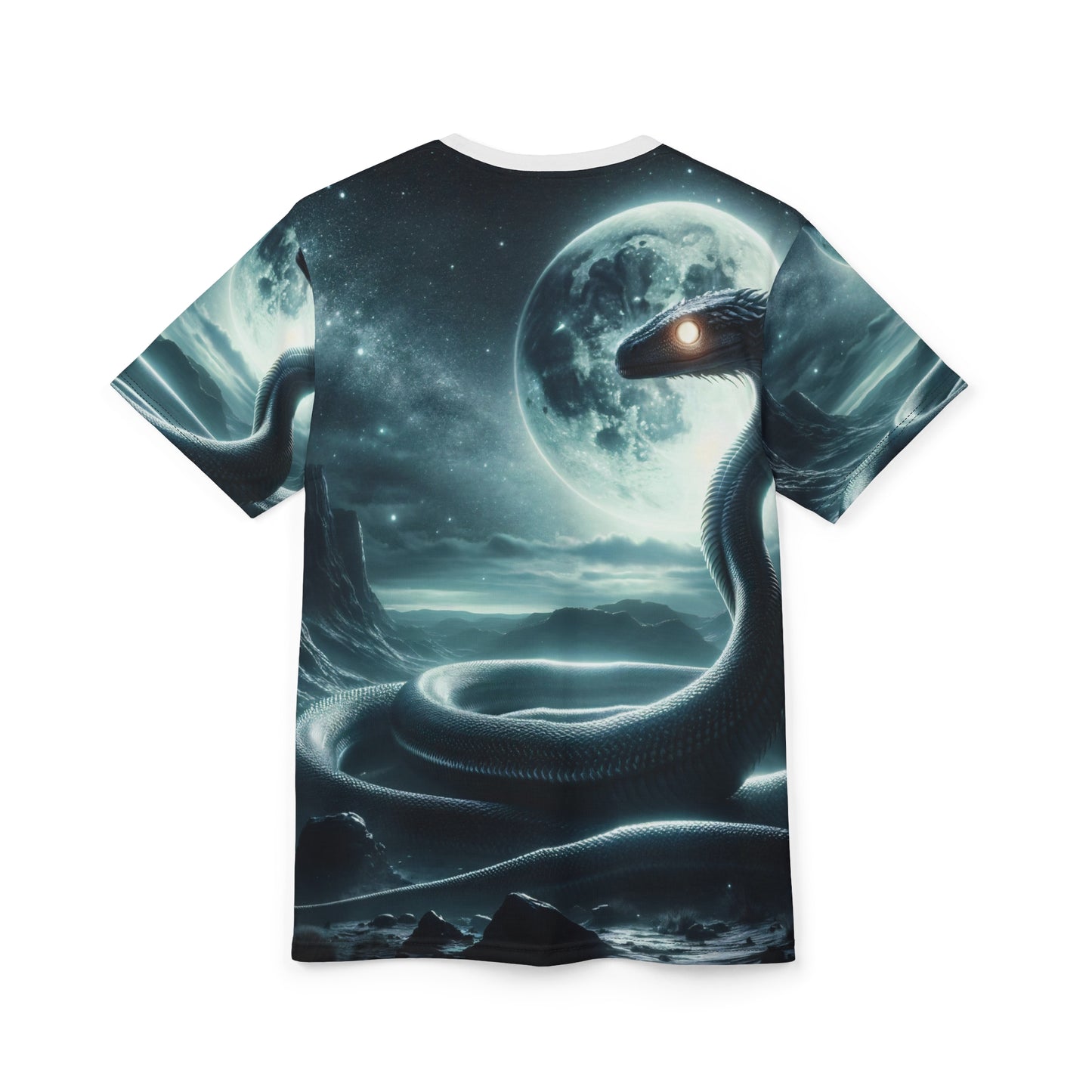 T-Shirt | Cetak Seluruhnya | Kaos Unisex | Mitologi Nordik | Jörmungandr | Ular