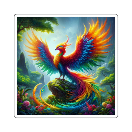 سٹیکر | مربع | افسانوی تصور | عنقا اساطیر | آتشی پرندہ