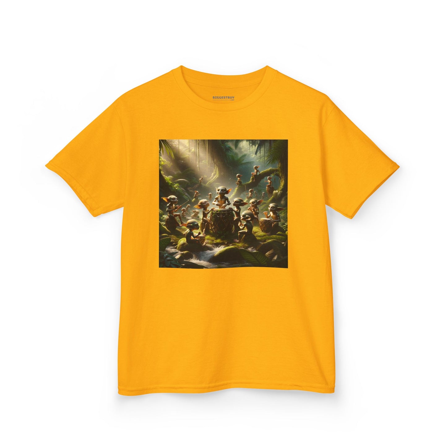 Tシャツ | キッズTシャツ | ヘビーコットン | 森の精霊 | 太鼓の儀式 | 妖精