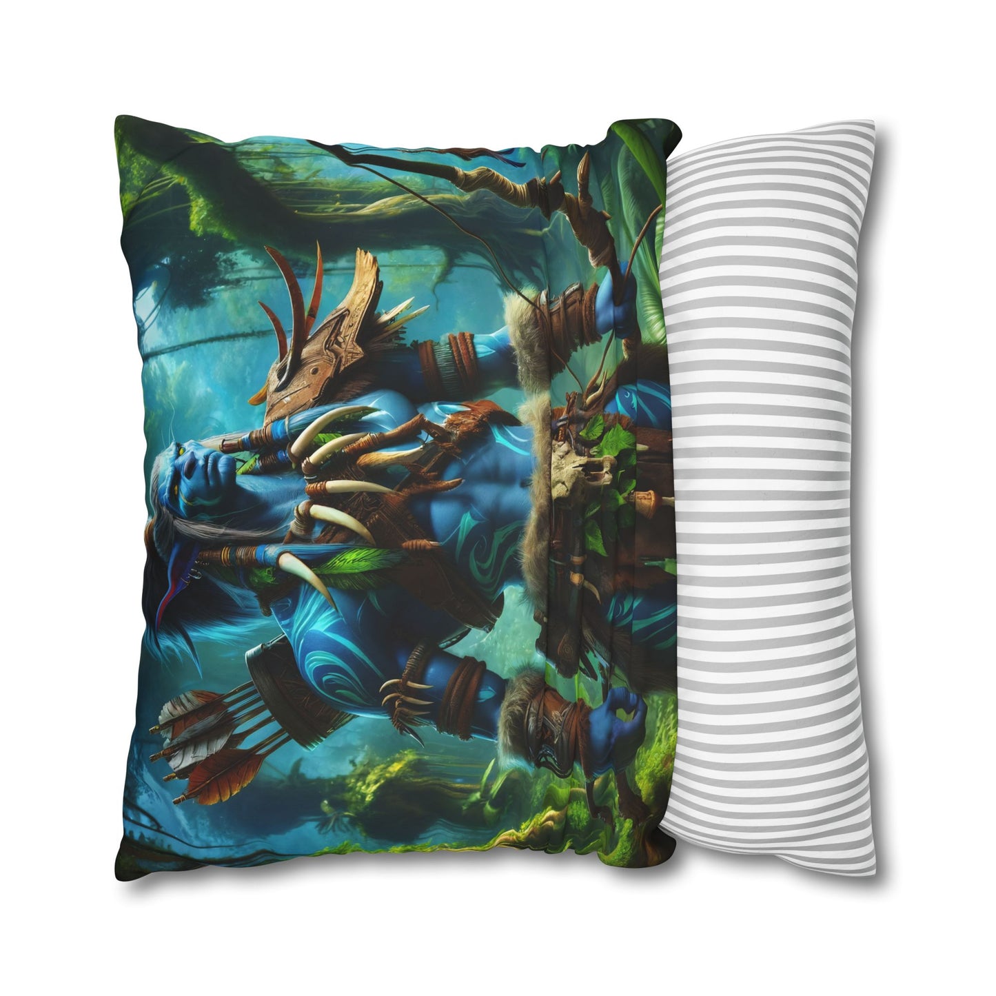 Poszewka na poduszkę | Kwadratowy | Płótno poliestrowe | Fantastyka magii | Wojownik lasów