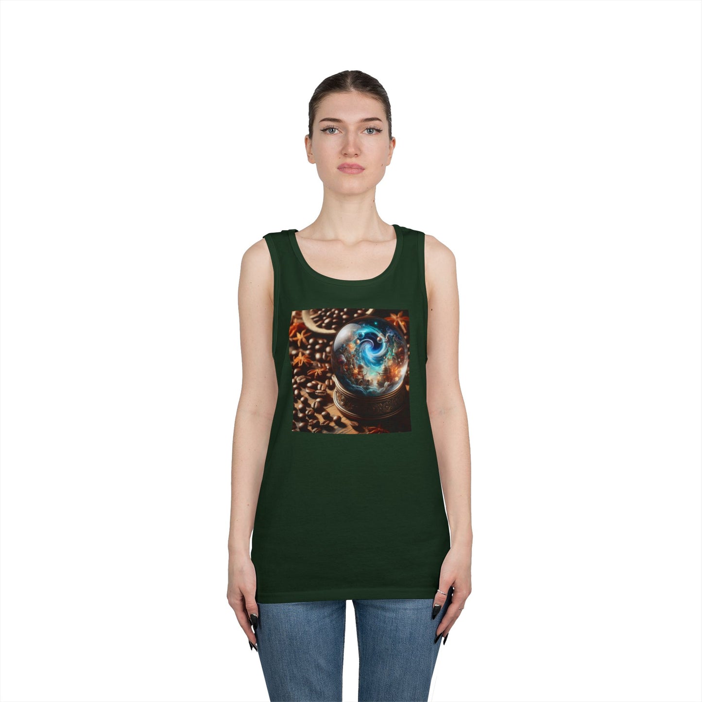Tanktop | Unisex | Schwere Baumwolle | Kosmische Mythologie | Schneekugel