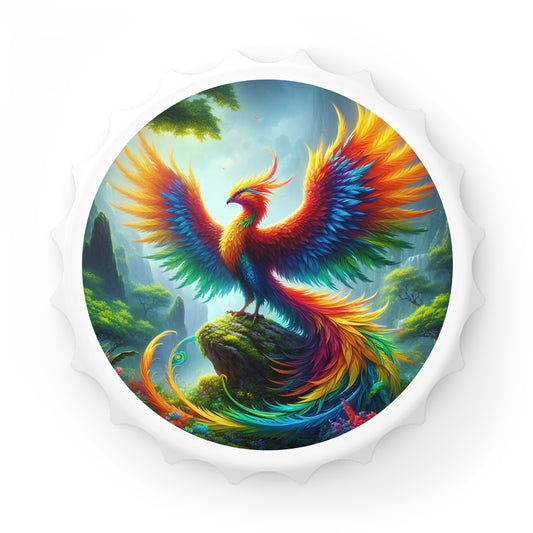 Flessenopener | Mythische Kunst | Vuurvogelsage | Vurige Feniks