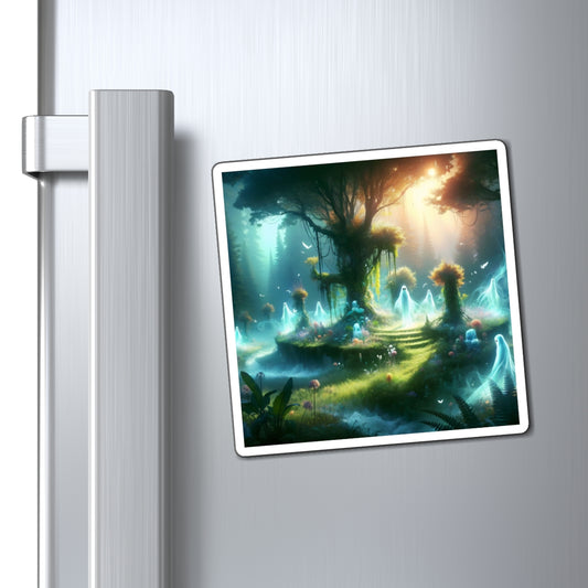 مغناطيس | فينيل | غابة سحرية | موطن الإيجنس فاتوس | شجرة الحياة