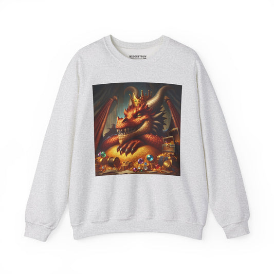 Sweat-shirt | Unisexe | Col rond | Mélange épais | Mythologie nordique | Fafnir | Dragon