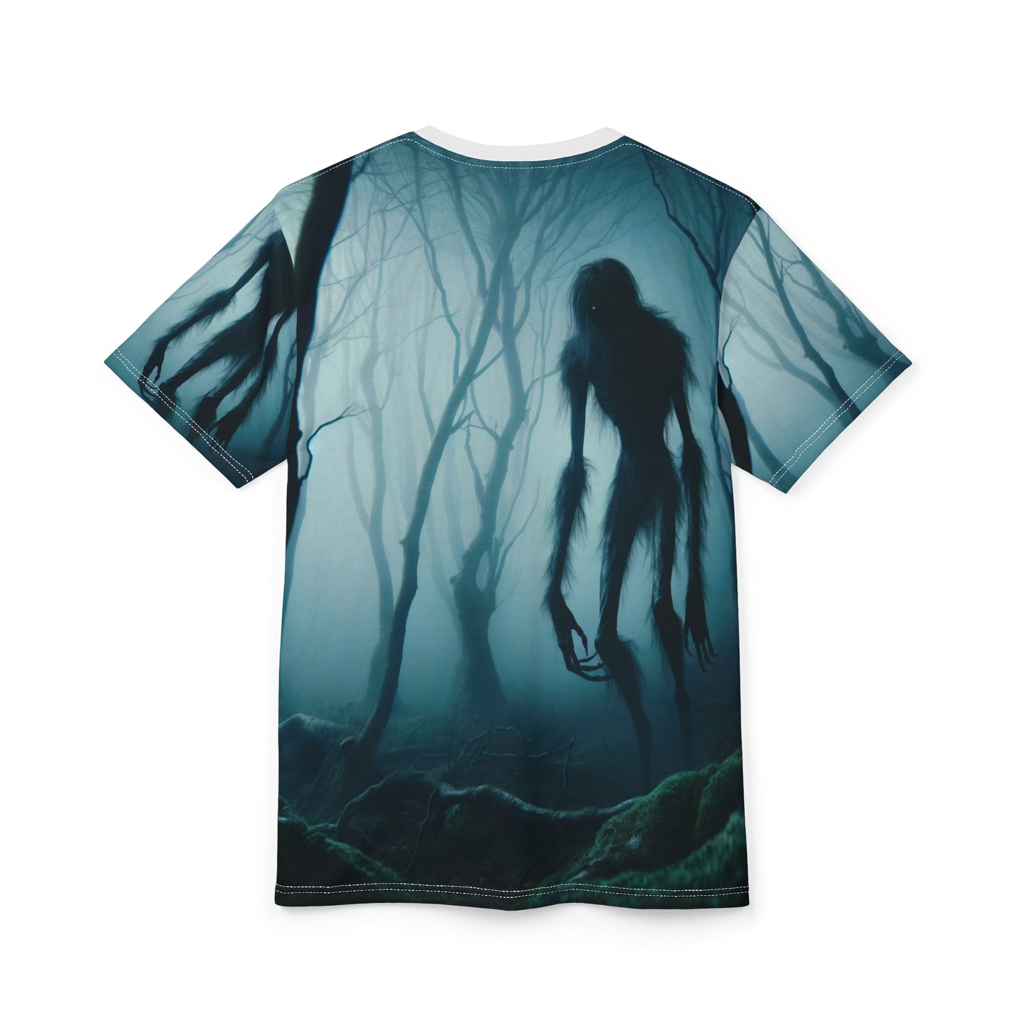 Tシャツ | 全面プリント | ユニセックスTシャツ | フォークホラー | ウェンディゴ | 森の亡霊