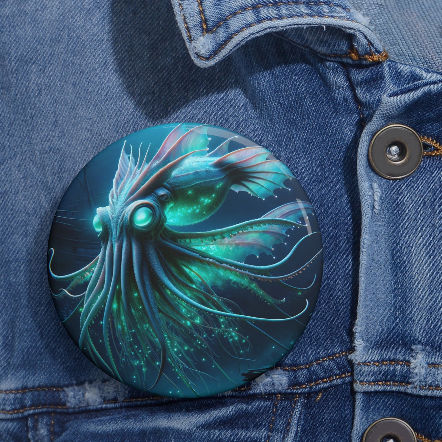 Rozet | İğneli Rozet | Arkası İğneli | Kozmik Korku | Deniz Leviathan