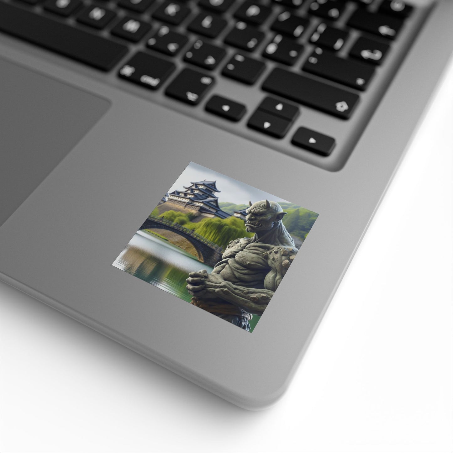 Рулон наклеек | Квадратный | Японский фольклор | Статуя Они