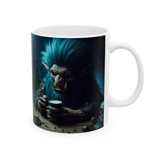 Caneca | Cerâmica | Branca | Mitologia Nórdica | Jötunn | Troll