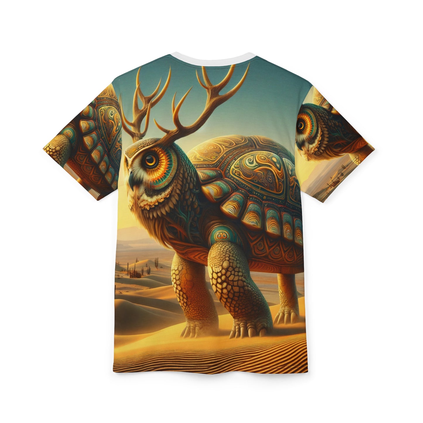 Tシャツ | 全面プリント | ユニセックスTシャツ | 神話生物学 | キリン亀 | 砂漠の精霊