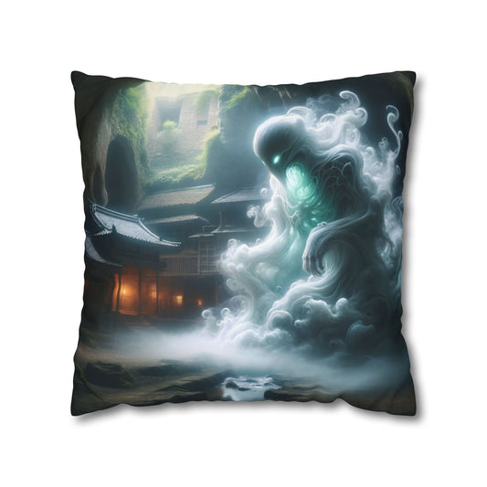 ปลอกหมอน | สี่เหลี่ยมจัตุรัส | ผ้าใบโพลีเอสเตอร์ | โยไค | วิญญาณญี่ปุ่น | ภูตในสายหมอก