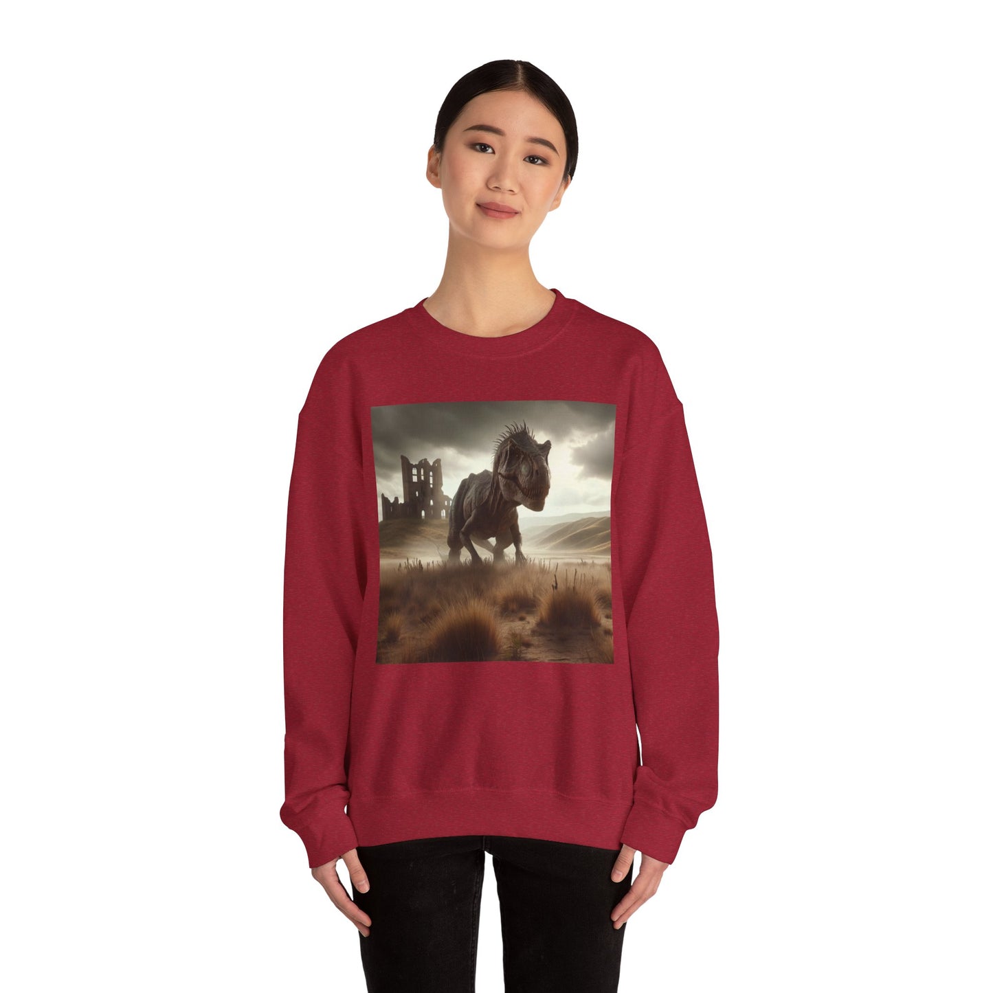 Felpa | Unisex | Girocollo | Misto pesante | Paleofinzione | Dinosauri Preistorici | T-Rex
