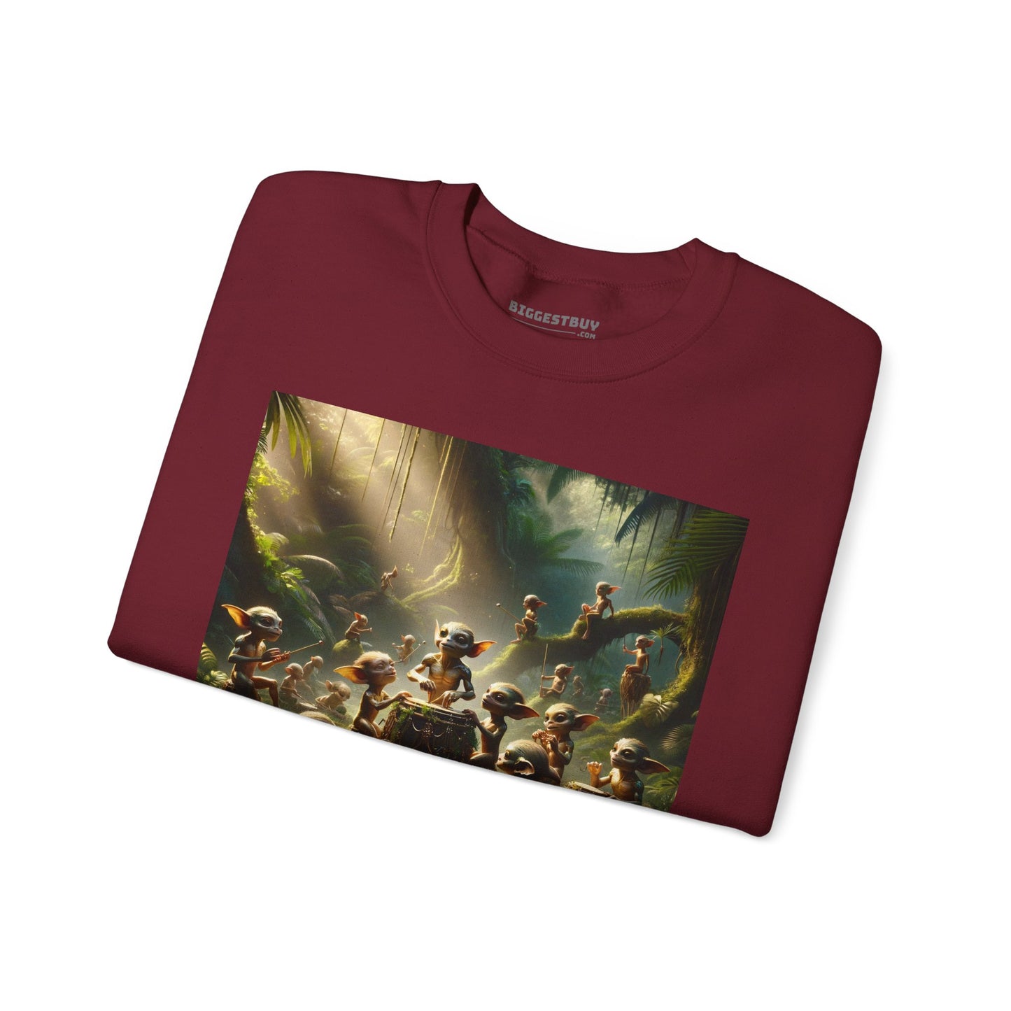 เสื้อสเวตเตอร์ | ยูนิเซ็กส์ | คอกลม | ผ้าผสมเนื้อหนา | แฟนตาซีป่า | วิถีธรรมชาติ | ภูตน้อย