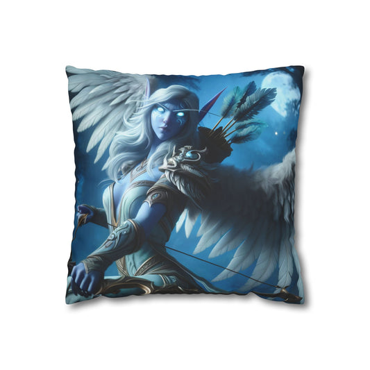 تکیہ پوش | مربع | پالئیےسٹر کینوس | آسمانی فرشتہ تیرانداز | فرشتہ جنگجو