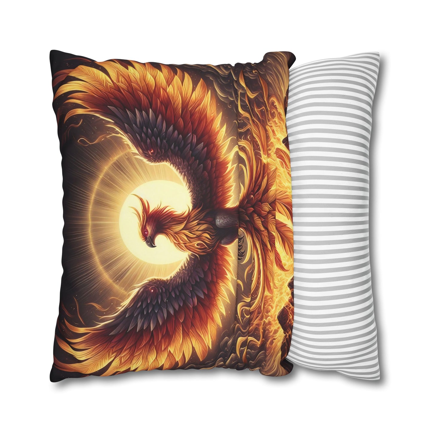 Örngott | Fyrkantigt | Polyester canvas | Mytisk Fenix | Eldfödd Fågel