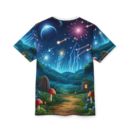 Tシャツ | 全面プリント | ユニセックスTシャツ | ファンタジー世界観 | 魔法のキノコの家