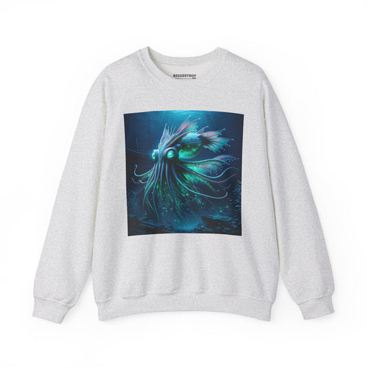 Kaus Kaki | Unisex | Leher Kru | Campuran Tebal | Horror Kosmik | Leviathan Laut Dalam