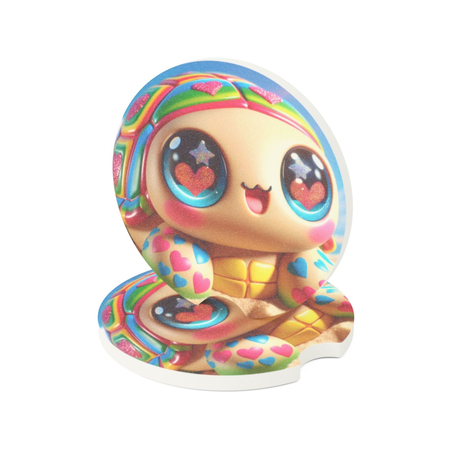 コースター | 車用コースター | ソープストーン | カワイイファンタジー | 虹色カメのおもちゃ