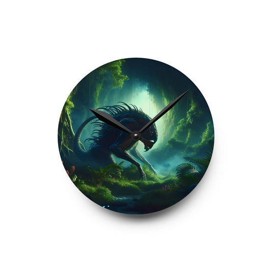 Veggklokke | Akryl | Rund eller firkantet | Bioluminescent Sci-Fi | Predator