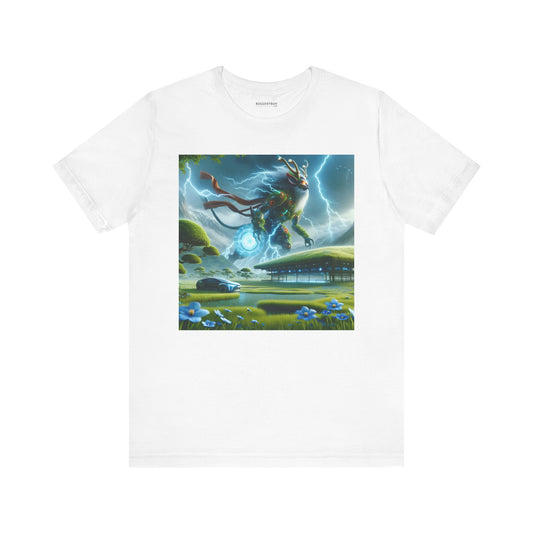 T-Shirt | Unisex | Jersey Tee | Short Sleeve | Techno-Fantasy | Electric Kirin