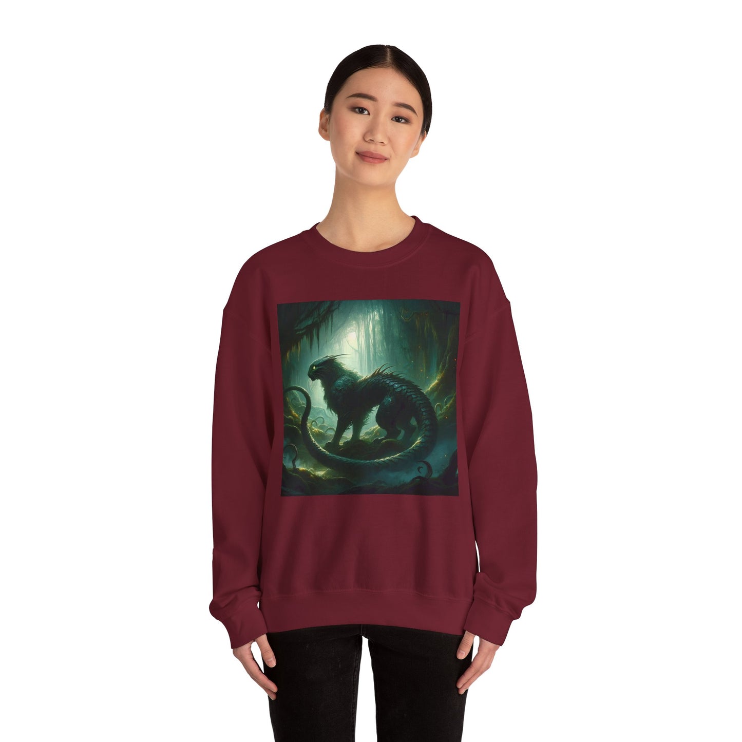 Sweatshirt | Unisex | Ronde hals | Zware kwaliteit | Donkere Fantasie | Chimera | Bewaker