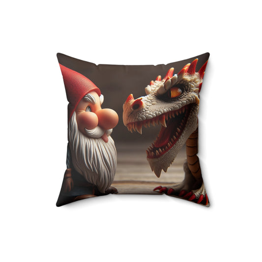 Kissen | Polyester | Quadratisch | Mythische Folklore | Gnome und Drachen