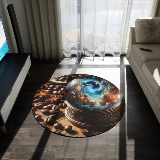 Vloerkleed | Rond | Kosmisch Realisme | Sneeuwbol