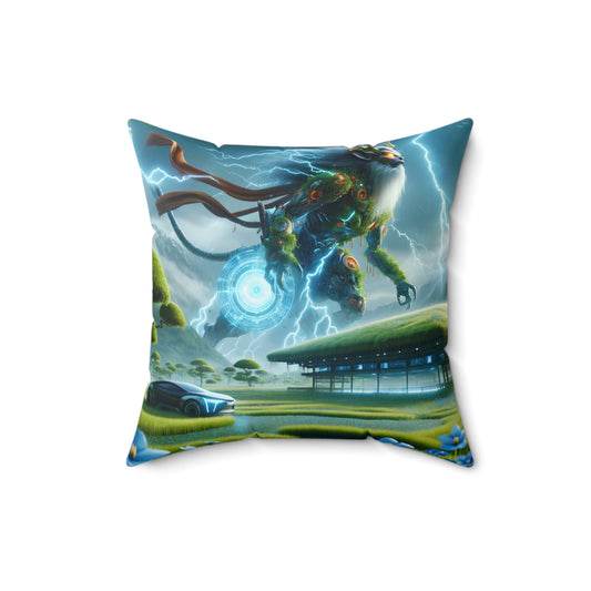 Pillow | Polyester | Square | Techno-Fantasy | Electric Kirin