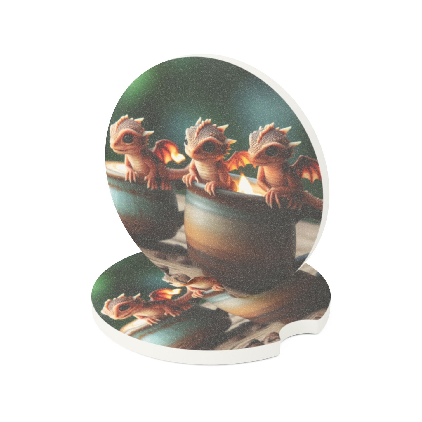 کوسٹر | کار کوسٹر | سوپ اسٹون | پیارا فینٹسی آرٹ | بیبی ڈریگن