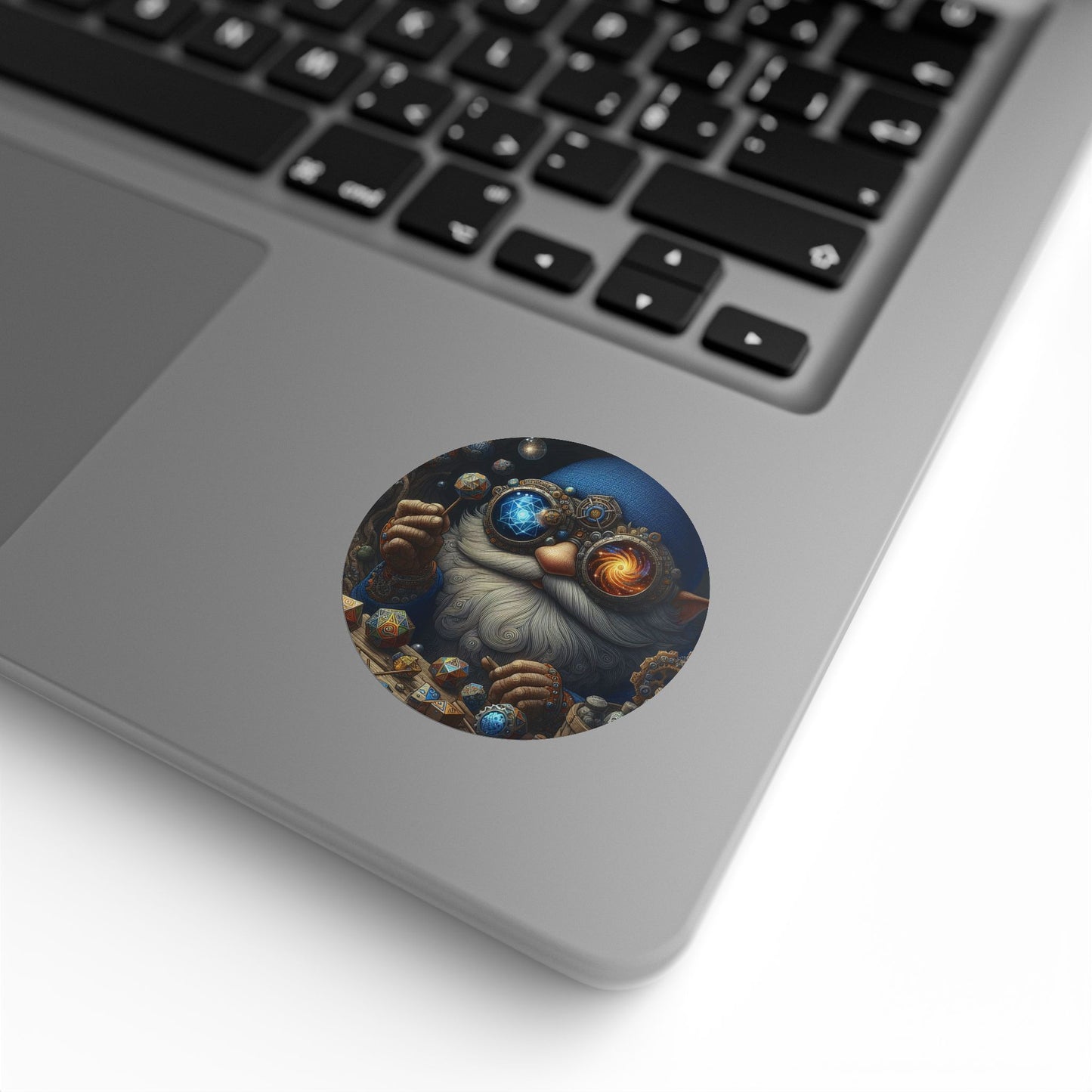 لفة ملصقات | دائرية | خيال ستيمبانك | ساحر قزم