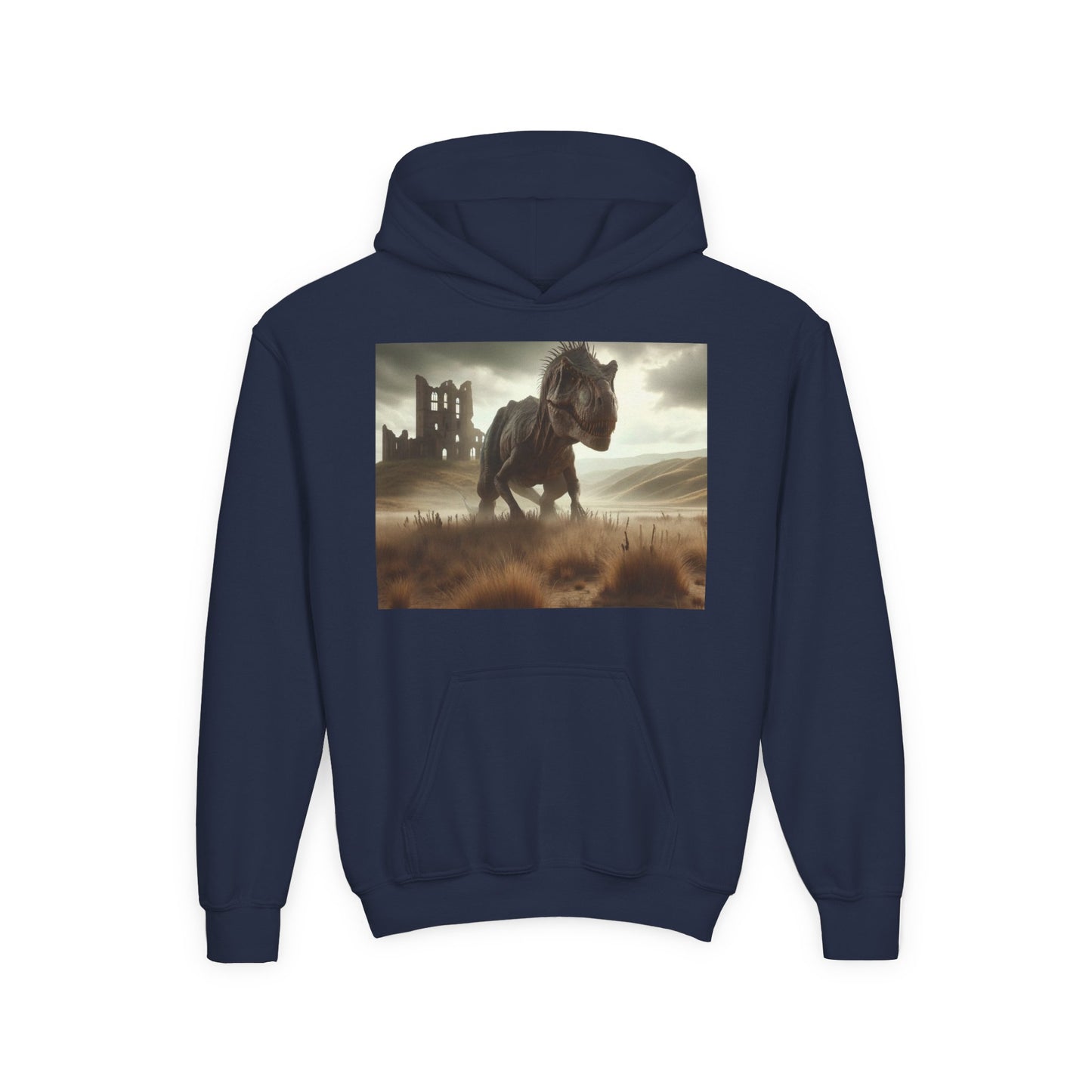 Felpa | Ragazzi | Con cappuccio | Misto pesante | Paleofinzione | Dinosauri Preistorici | T-Rex