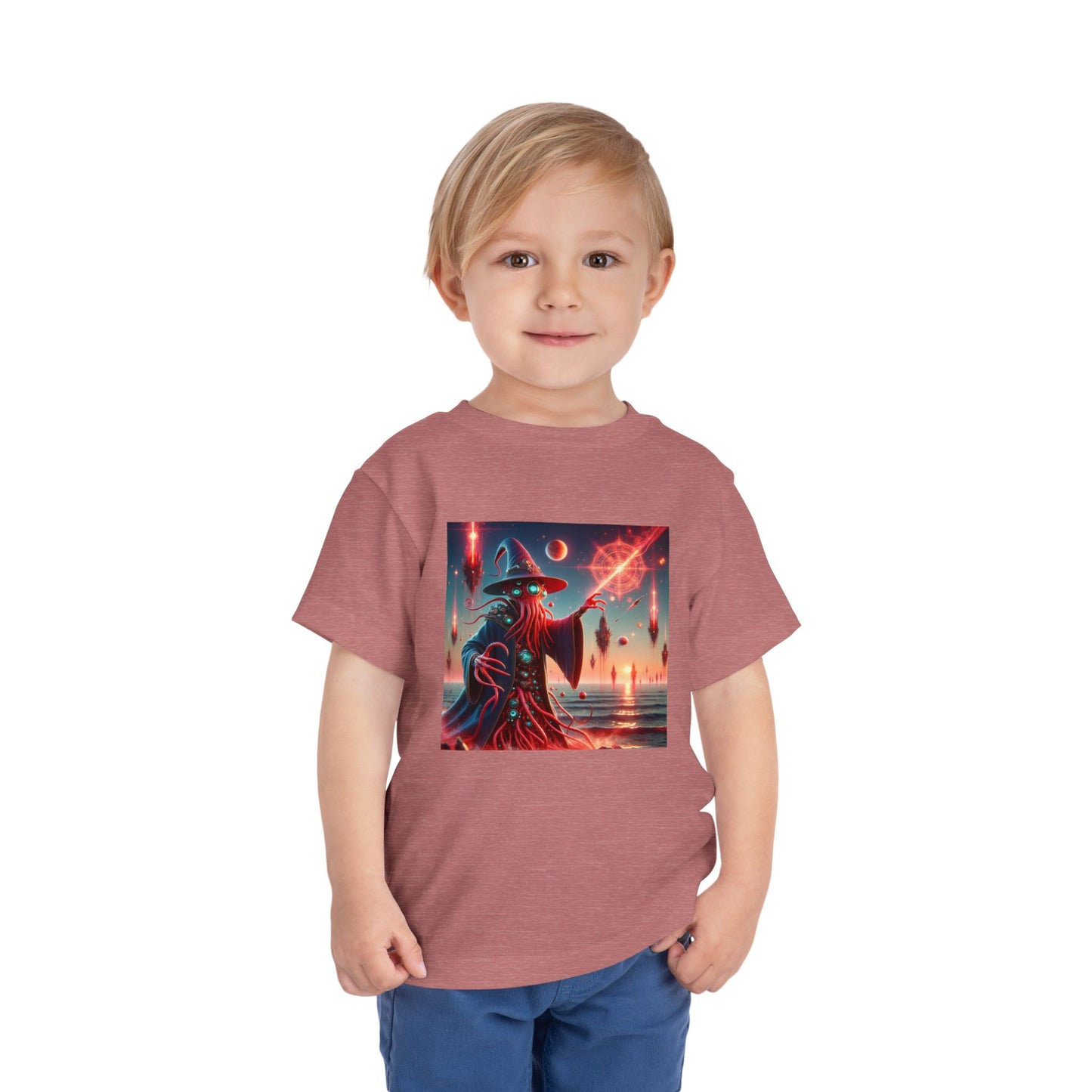 Camiseta | Camiseta para niños pequeños | Manga corta | Horror Cósmico | Mago Lovecraftiano