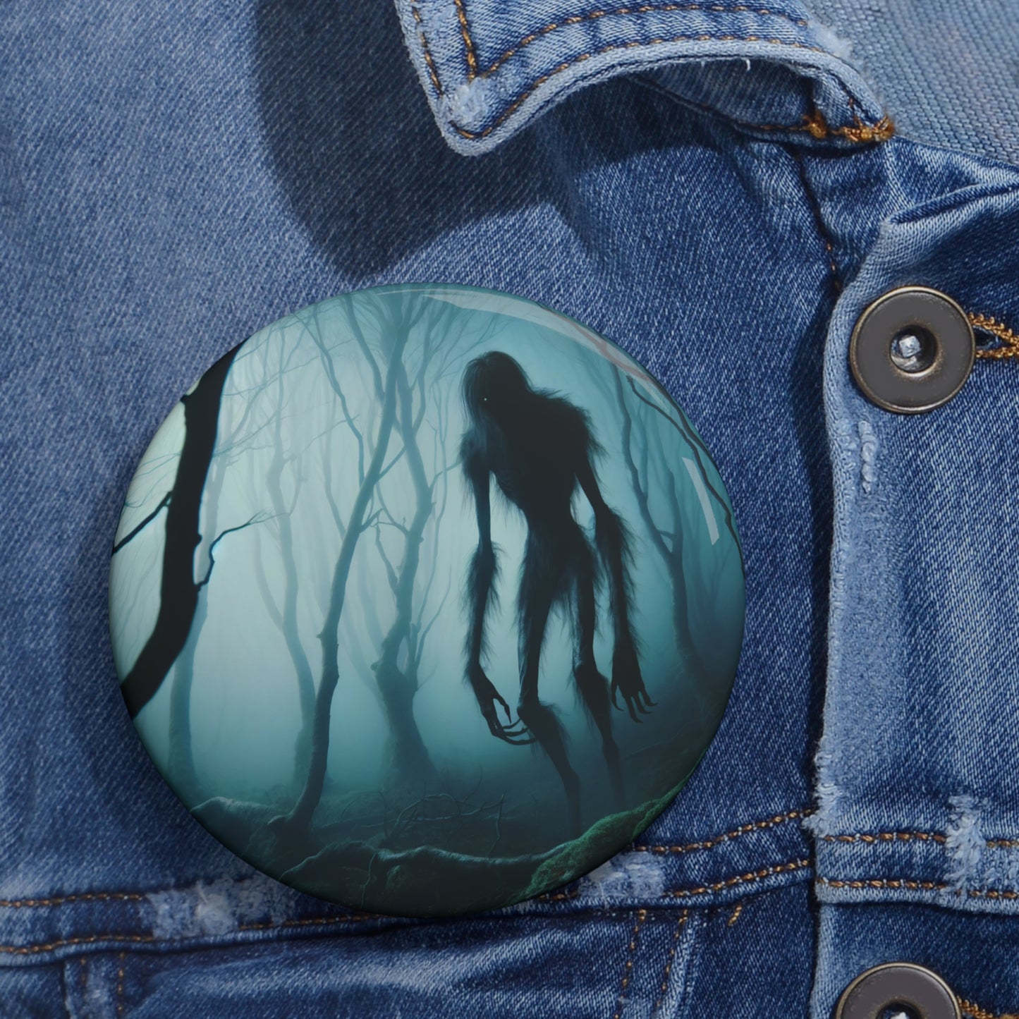 زر | زر بدبوس | بدبوس خلفي | رعب الغابة | كائن الضباب | شبح