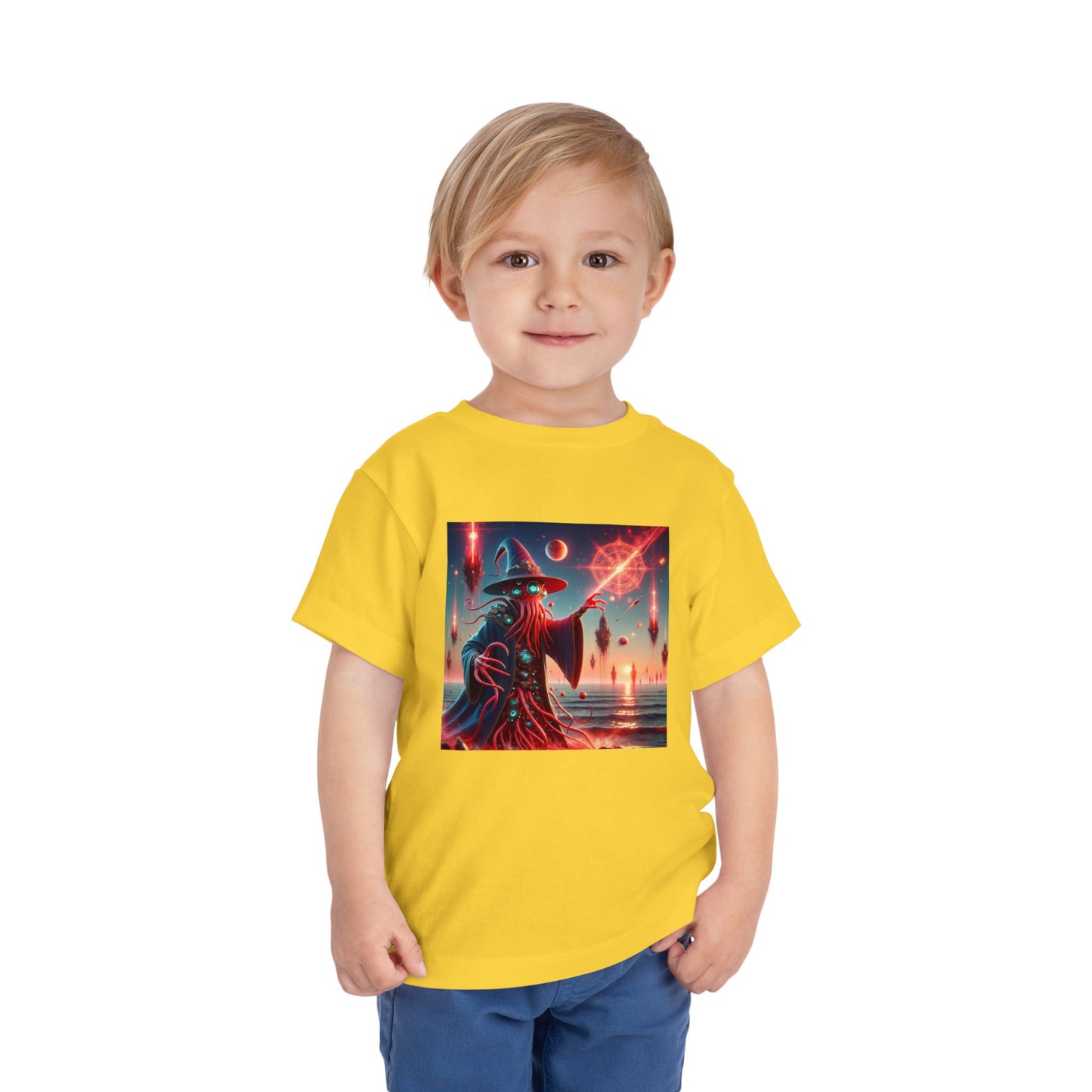 Camiseta | Camiseta para niños pequeños | Manga corta | Horror Cósmico | Mago Lovecraftiano