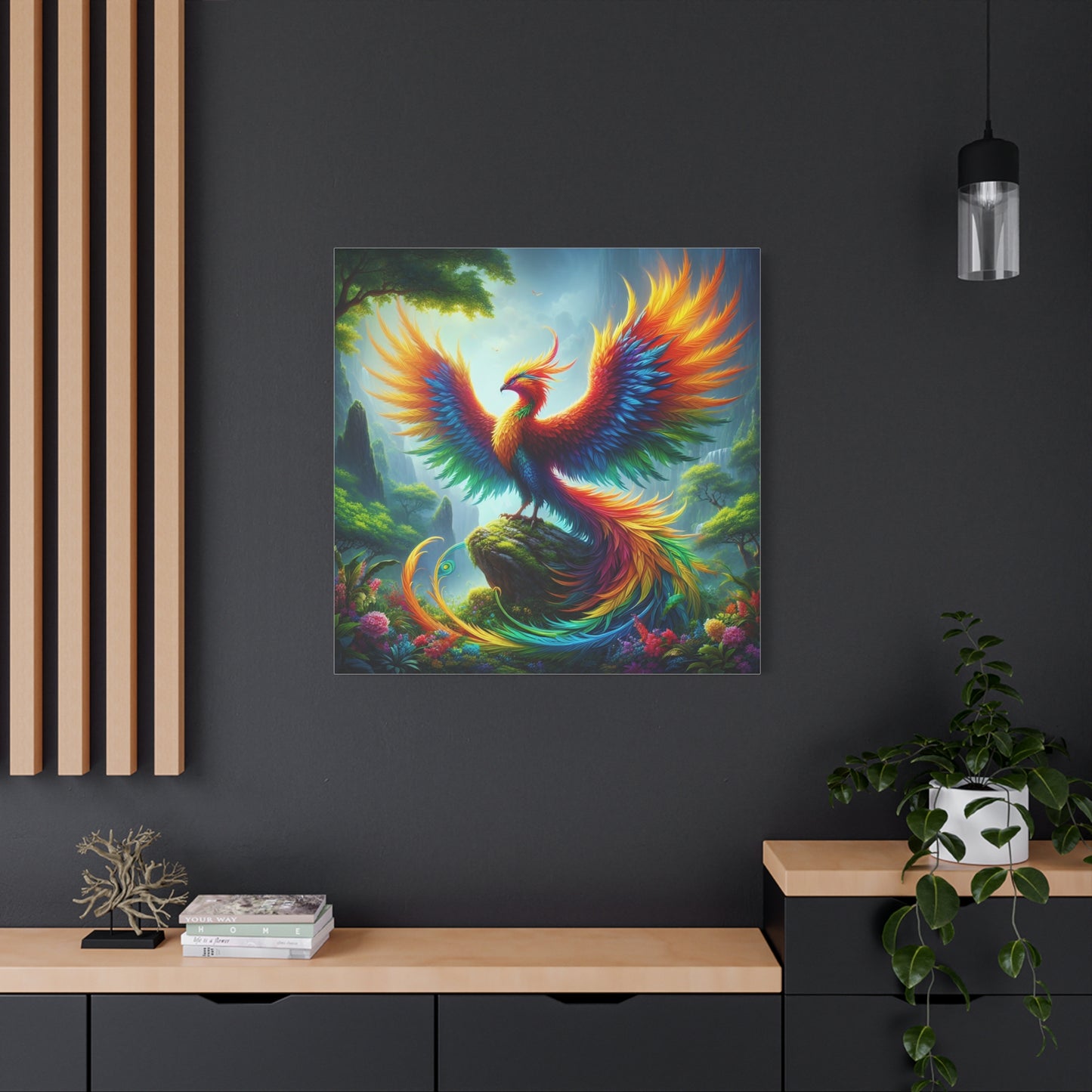 Холст | Матовый | Фэнтези | Огненное возрождение | Феникс