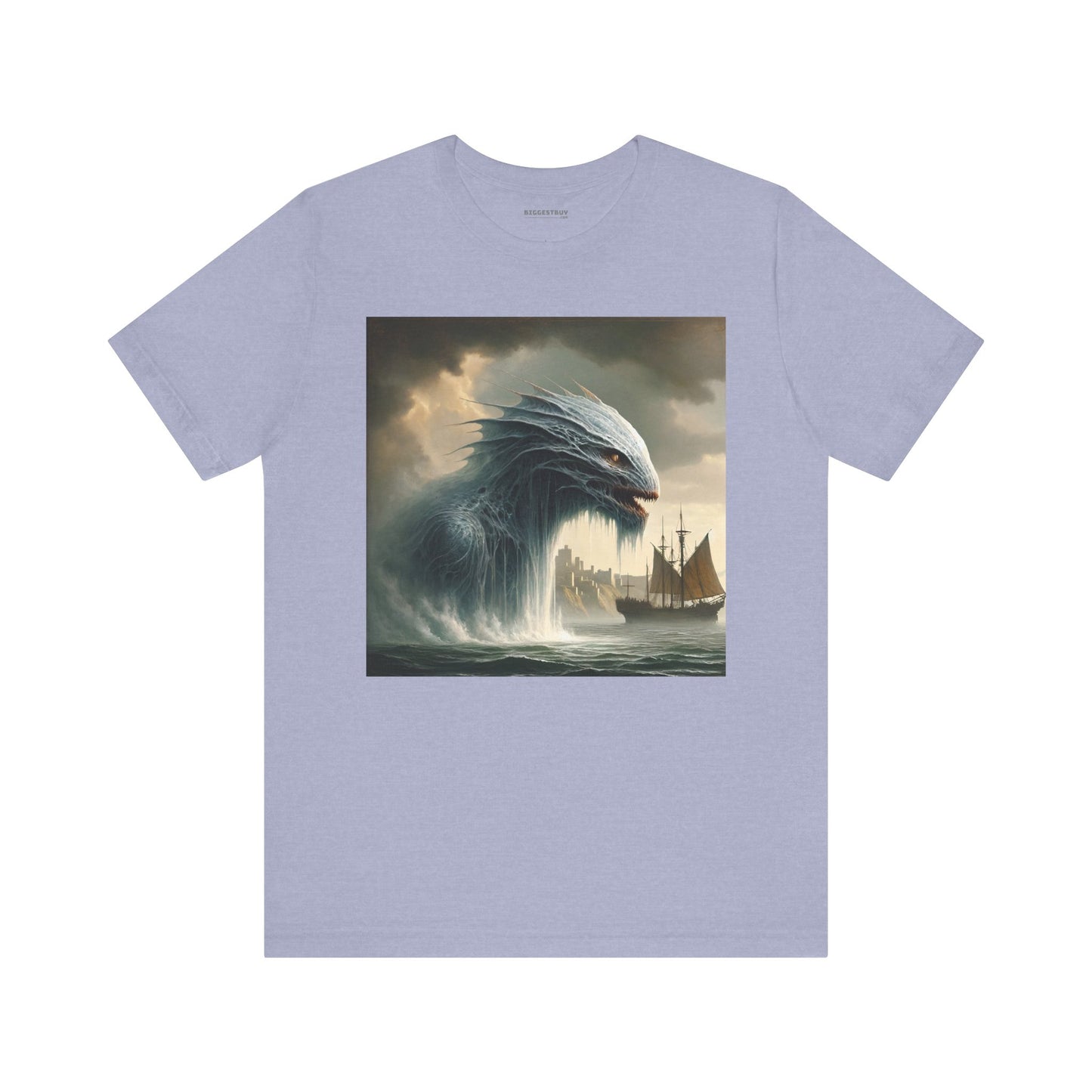 T-shirt | Unisex | Maglietta in jersey | Manica corta | Mitologia Nordica | Jörmungandr | Serpente Marino