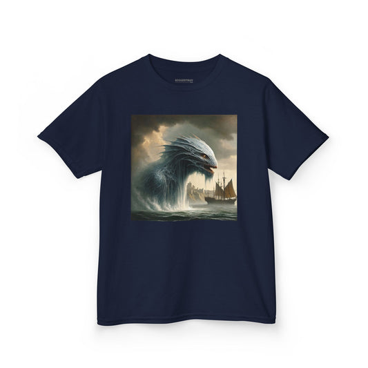 Camiseta | Camiseta para niños | Algodón grueso | Mitología Nórdica | Jörmungandr | Serpiente