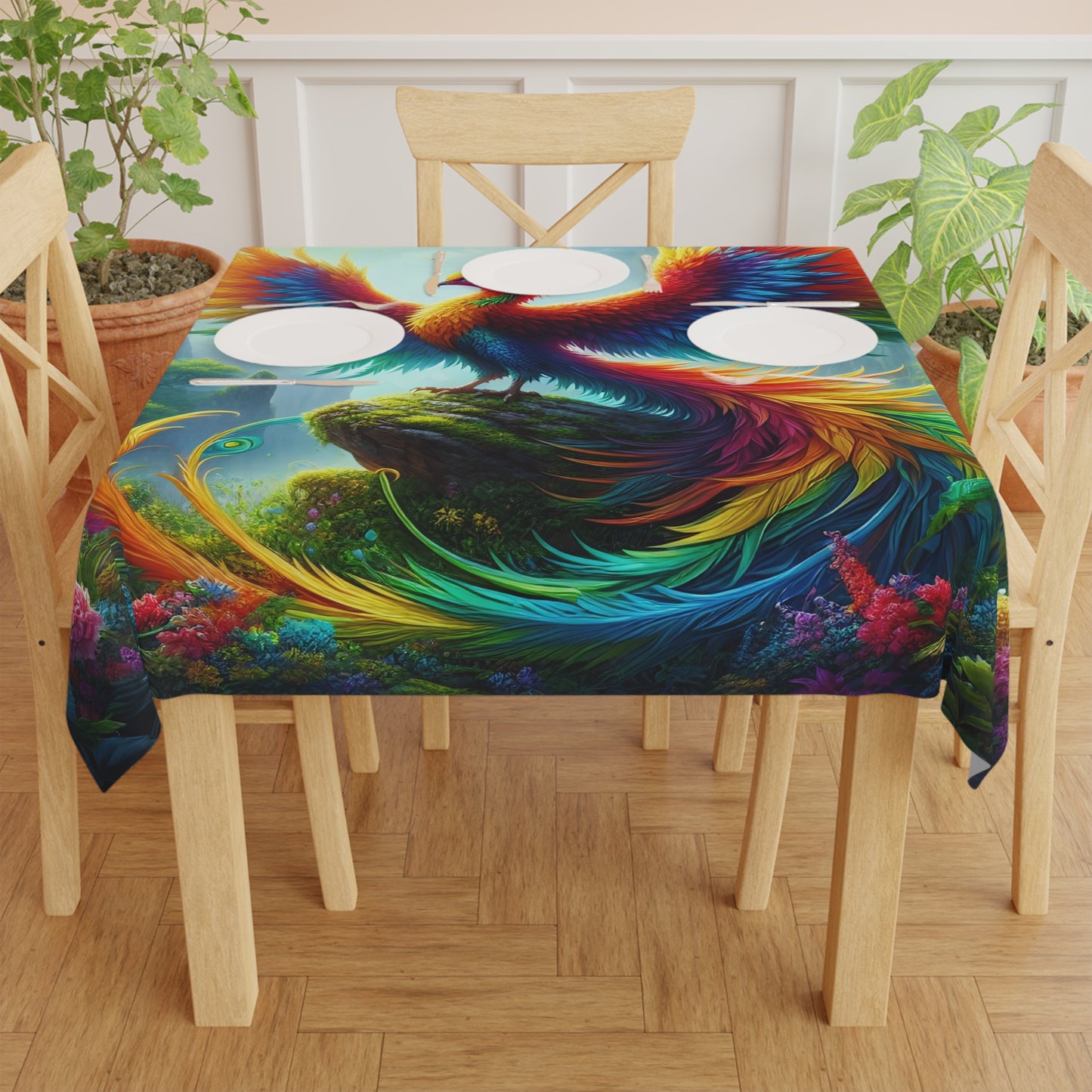 Tafelkleed | Mythische Kunst | Vuurvogelsage | Vurige Feniks