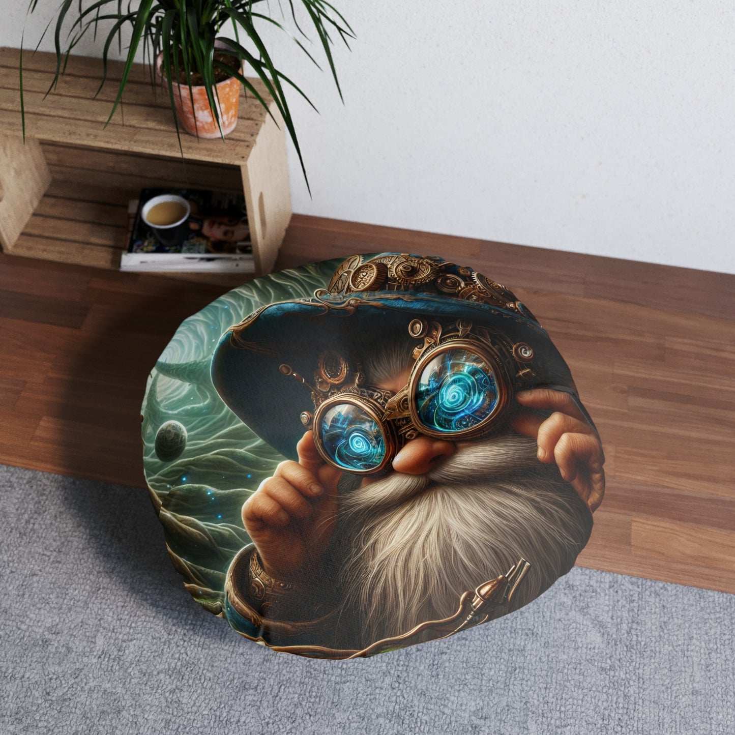 तकिया | फ्लोर पिलो | टफ्टेड | गोल | स्वार्टल्फ़ार युग | जादुई बौना